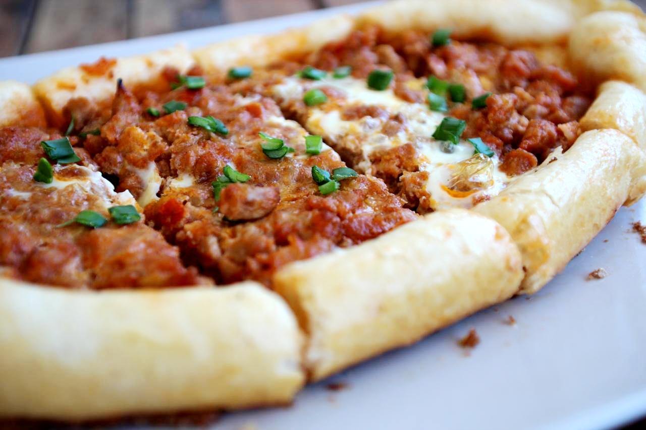Пиде с мясной начинкой